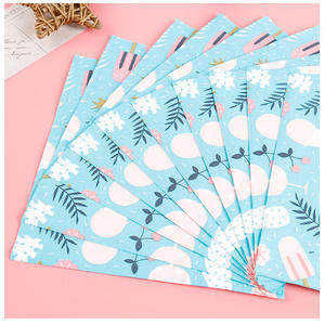 กระดาษเช็ดปากแบบใช้แล้วทิ้ง 2 ชั้น พิมพ์ลายสีสันสดใส ทำจากเยื่อกระดาษรีไซเคิล  แบบถุง สำหรับร้านอาหาร ปรับแต่งได้ - Product Image 6