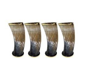 Natural Horn Glass and Customized Size Horn Drinking Horn Glass with Party Ware Use for Low Price - Product Image 3