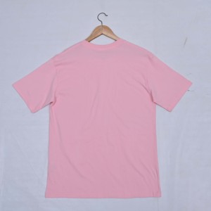 YISHANYISHI Women's Pink <b>Rhinestone</b> Short Sleeve Crew Neck T-Shirt Casual Breathable Trendy OEM Knitted <b>Top</b> Spring Summer Wear - Product Image 4