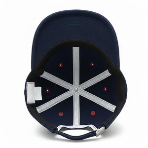 Casquette de baseball personnalisée avec logo, bleu marine premium, avec bordure verte, vente en gros, casquettes en coton à 6 panneaux, casquettes de sport - Product Image 5