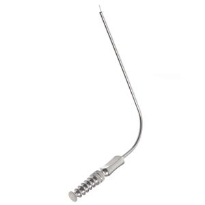 Tube d'aspiration médical Premium Fergusson en acier inoxydable de qualité chirurgicale avec valve de coupure à doigt et commande ergonomique - Product Image 1