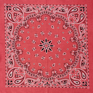 Black Cotton Bandana <b>Square</b> <b>Scarf</b> Silk Screen Printed White Paisley Breathable Multifunctional Casual Style Four Seasons Use - Product Image 6