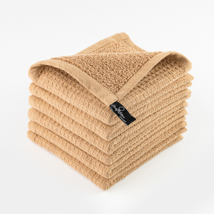 Serviettes de cuisine jetables en microfibre tissée, couleur unie, carrées, séchage rapide, absorbantes, lavables en machine, écologiques, marron - Product Image 6