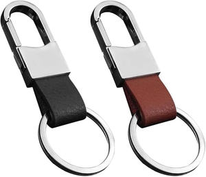 Llaveros de Cuero, Llavero Clásico de Metal y Cuero para Llaves de Casa y Coche, Diseño Moderno - Product Image 1