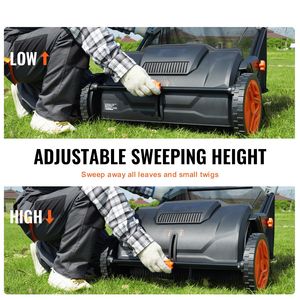 "21" Push Lawn Sweeper with Strong <b>Plastic</b> <b>Wheels</b> & Thickened Steel-Heavy Duty & Durable for New Cleaning Process" - Product Image 1