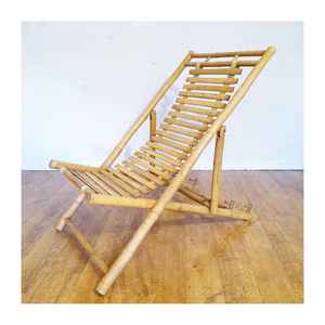 Chaise longue en bambou naturel, écologique, pliable, mobilier d'extérieur moderne pour salon, chambre à coucher, fabrication artisanale, vente en gros au Vietnam - Product Image 1