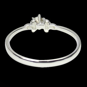 Anillo de Diamantes de Plata de Ley 925 para Mujer, Corte Brillante Redondo, Color G, Diamante Natural, Estilo Clásico de Compromiso - Product Image 3