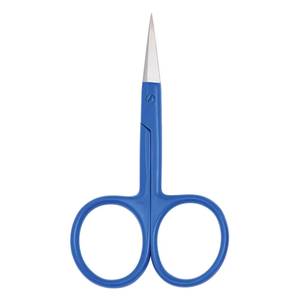 Ciseaux de manucure Morje Surgical Blue Steel Handle pour droitiers, lame en acier inoxydable, pointe acérée pour la coupe des cuticules, adulte - Product Image 1