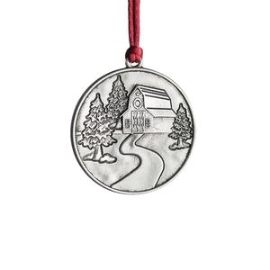 Medias de Metal chapadas en plata de diseño Premium, adorno decorativo de Navidad colgante para decoración festiva de árbol de vacaciones, decoración del hogar - Product Image 1