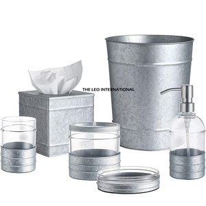 ชุดอุปกรณ์ห้องน้ำสีน้ำตาล 8 ชิ้น วัสดุไม้คุณภาพสูง สำหรับใช้ในบ้าน - Product Image 4