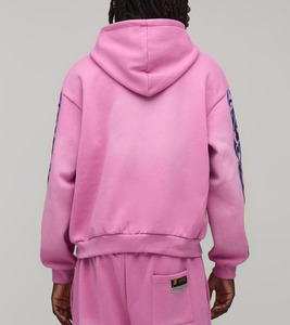Conjunto Deportivo Personalizado para Hombre con Efecto Desgastado por el Sol, Sudadera con Capucha y Pantalones Deportivos de Algodón Grueso de Primera Calidad, Transpirable, de Alta Calidad, OEM y ODM - Product Image 4