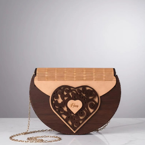 Natural Wooden Clutch <b>Purse</b> <b>Cheap</b> Rate Handmade Women Handbag for Party Wedding Celebration Use - Product Image 1