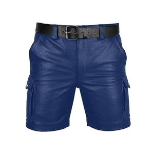 High Quality Premium Party Night Sexy Club Trendy Outfit Stylish Modern Design Mens Disco Leather Shorts <b>Perfect</b> <b>Fit</b> - Product Image 1