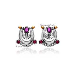 Nuevos Aretes de Plata con Diseño Tribal Antiguo Tradicional 2026, de Dos Tonos Oxidados, para Recuerdos de Fiesta de Bodas - Product Image 2