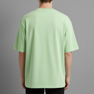เสื้อยืดโอเวอร์ไซส์แขนสั้นผู้ชายสีเขียวผ้าคอตตอนเจอร์ซีย์ คอกลม พิมพ์ลายตัวอักษร โลโก้ด้านหน้า สินค้าขายดีปี 2026 พร้อมจำหน่ายออนไลน์ - Product Image 5