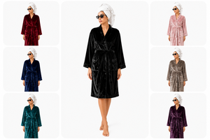 Chemise de nuit longue en velours pour femme, col en V, fermeture à cordon, manches longues, douce, écologique, respirante, vêtements de nuit chauds pour l'hiver - Product Image 3