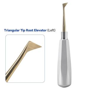 Élévateur dentaire en acier inoxydable, instrument chirurgical pour dentiste, extraction dentaire, élévateur dentaire droit et triangulaire - Product Image 5