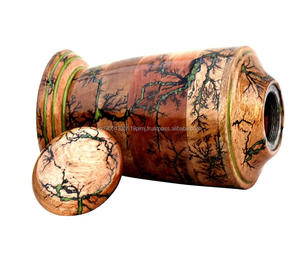 Urna Funeraria de Madera de Mango Estilo Americano para Cenizas Humanas, Diseño Personalizable, Capacidad de 220 Pulgadas Cúbicas, Urna Funeraria Resistente - Product Image 2