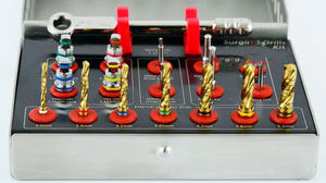 Kit de Taladro Dental con Llaves de Trinquete, Instrumentos Completos con Certificación CE, Incluye Pines Paralelos para Cirugía de Implantes - Product Image 2