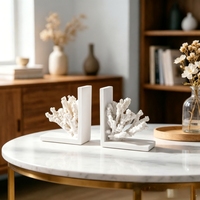 Bureau d'étude nordique moderne, serre-livres créatif en corail, support de livre, ornement artistique, décoration de bureau