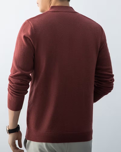 <b>Men's</b> <b>Zip</b> Up Turtleneck Sweater Knitted <b>Full</b> <b>Zip</b> <b>Cardigan</b> Long Sleeve Solid Color for Autumn Winter - Product Image 6