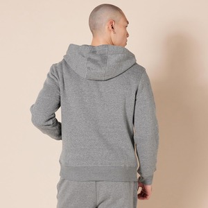 Sweat-shirt à capuche zippé pour homme, coupe classique, couleur unie, en polaire, veste décontractée avec poches, respirant, pour l'automne - Product Image 3