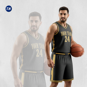 ชุดบาสเก็ตบอล เสื้อและกางเกงขาสั้น สกรีนชื่อได้ 100% โพลีเอสเตอร์ ป้องกันแบคทีเรีย ระบายอากาศ แห้งเร็ว มีไซส์ใหญ่ - Product Image 2