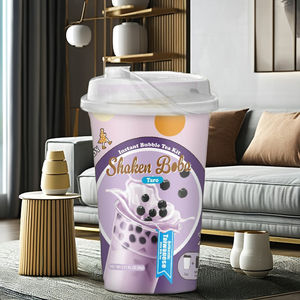 Organic Shaken Taro Bubble <b>Tea</b> Easy Mix with 3 Cups and Pearls Included - Product Image 1