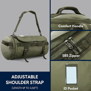 Durable Polyester <b>Convertible</b> <b>Backpack</b> Duffel Zipper Breathable Comfortable for Sports Travel-Water-Proof Large Capacity Daily - Product Image 4