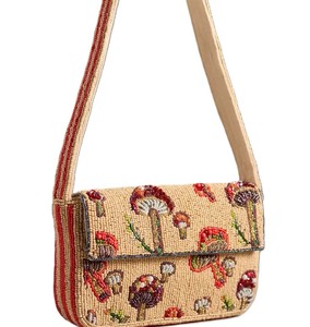 Customized Golf Theme Seed Beaded Embroidery Women Shoulder <b>Bag</b> Mixed Colors Letterpress Printed Sports Event Party Festive - Product Image 5