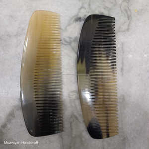 Peigne à cheveux en corne de bœuf naturelle avec manche, antistatique, fait main, lisse et démêlant, pour les soins capillaires quotidiens, au meilleur prix - Product Image 6
