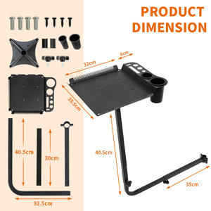 Bandeja Plegable y Desmontable de Acero Inoxidable para Silla de Barbería, con Función de Ajuste de Altura, para Muebles de Salón de Belleza - Product Image 3