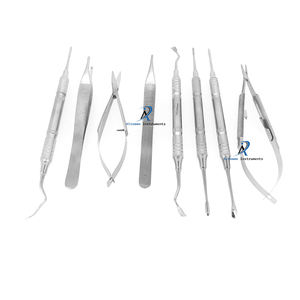 Kit de 8 instruments dentaires manuels de micro-chirurgie pour implantologie, outils de précision médicale et chirurgicale, autoclavable, ergonomique - Product Image 1