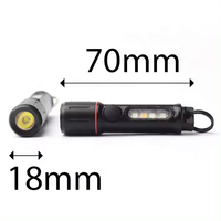 Linterna de Llavero Multifunción de 400 Lúmenes, Recargable Tipo-C, Magnética, con Luz Roja UV, Venta al Por Mayor OEM ODM