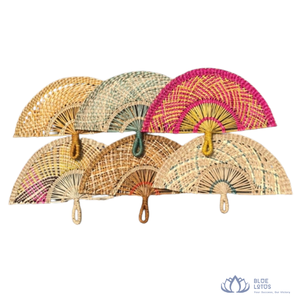 [<b>TOP</b> RATED] | Handmade Seagrass Hand Fan Woven Palm Leaf Paddle Fan For Summer Party Favor Decor Direct from Vietnam - Product Image 1