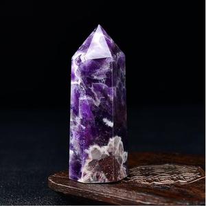 Natural Chevron Amethyst Crystal Tower Hand Polished Purple Healing Gemstone Point Meditation Reiki Chakra Energy - Product Image 2