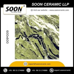 Mármol Pulido Brillante Inferno Lime, Porcelana Sólida de 8.5mm de Grosor, Baja Absorción de Agua, Resistente al Desgaste, Azulejos para Piso y Pared de 600x600mm - Product Image 3