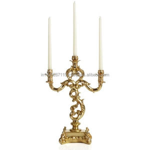 Candelabro de latón resistente de hermoso diseño para la decoración del altar de la Iglesia reuniones formales y amantes de las Antigüedades - Product Image 5