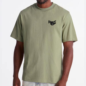 T-shirt en coton respirant à manches courtes pour homme, col rond, streetwear, couleur unie, fabrication OEM ODM, fournisseur - Product Image 1