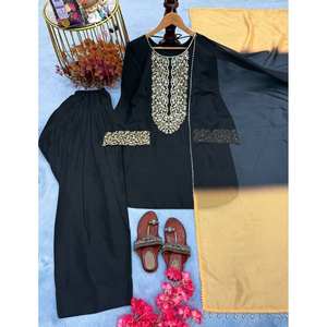Conjunto de ropa de fiesta y parte inferior de diseñador para mujer con Dupatta elegante y elegante - Product Image 2
