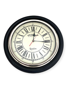 Horloge murale en bois analogique à quartz au design Art Déco classique pour salon et bureau - Product Image 3