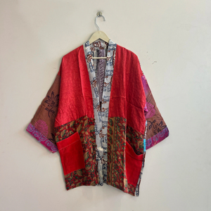 Lot assorti de robes kimono en soie pour femmes, longueur courte, style vintage, robe kimono d'été, vêtement de plage - Product Image 1