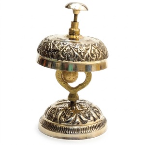 Nautical Style Ornate Brass Desk <b>Bell</b> Vintage Antique Service <b>Call</b> <b>Bell</b> for Hotel Reception Office Counter & Home - Product Image 1