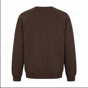 เสื้อสเวตเชิ้ตคอกลมแขนราแกลนสีพื้นสำหรับผู้ชาย ทรงลำลองใส่สบายสำหรับฤดูใบไม้ร่วง ผ้าฝ้ายเฟรนช์เทอร์รี่ 100% ทรงปกติ - Product Image 2
