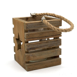 Lanterne d'intérieur en bois écologique, style classique, imprimée en typographie, motif découpé arbre de Noël, pour décorations de fêtes - Product Image 6