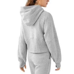 Compre sudaderas con capucha cálidas con media cremallera de ropa de mujer recién llegados de invierno con diseño personalizado para mujer 2025 - Product Image 5