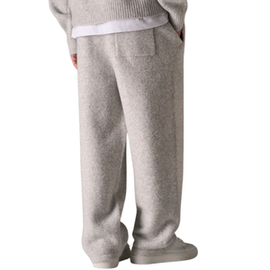 Pantalones Jogger de Punto con Pierna Ancha Color Carbón, Cintura Elástica, Estilo Casual, Unisex, Cómodos, Estilo Urbano Moderno - Product Image 5