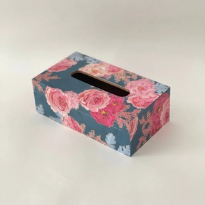 Caja multifuncional de madera impresa para pañuelos y servilletas, solución decorativa de almacenamiento para mesas de hogar, hotel, cafetería y restaurante. - Product Image 2