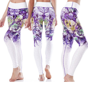 Leggings de sport pour femmes à séchage rapide, sublimation, OEM, vente en gros, prix bas, grandes tailles, personnalisables, doux, taille haute, en polyester - Product Image 6