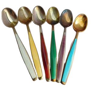 Nuevo juego de cubiertos chapados en oro de alta calidad con diseño de mango multicolor Cubiertos de aspecto real de lujo para restaurante Boda Hogar - Product Image 1